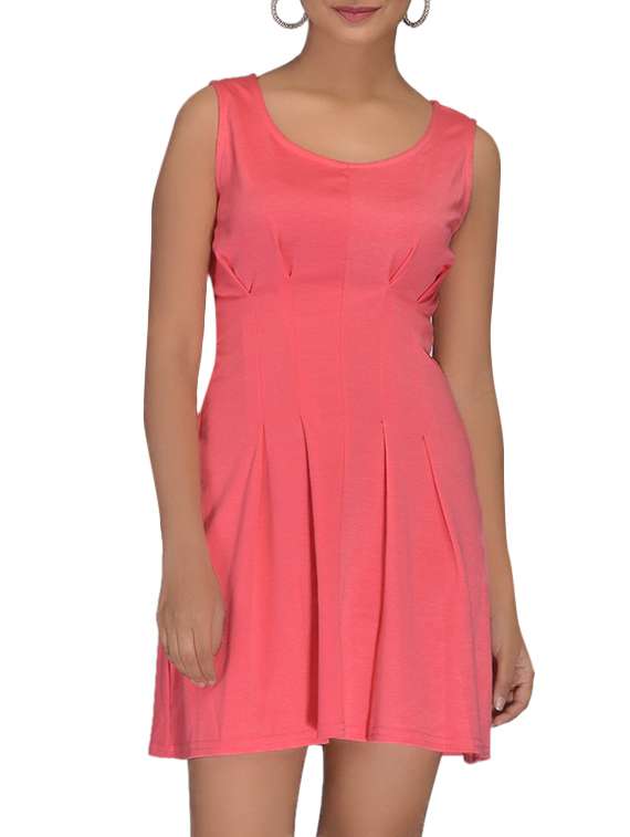 pink lycra cotton dress