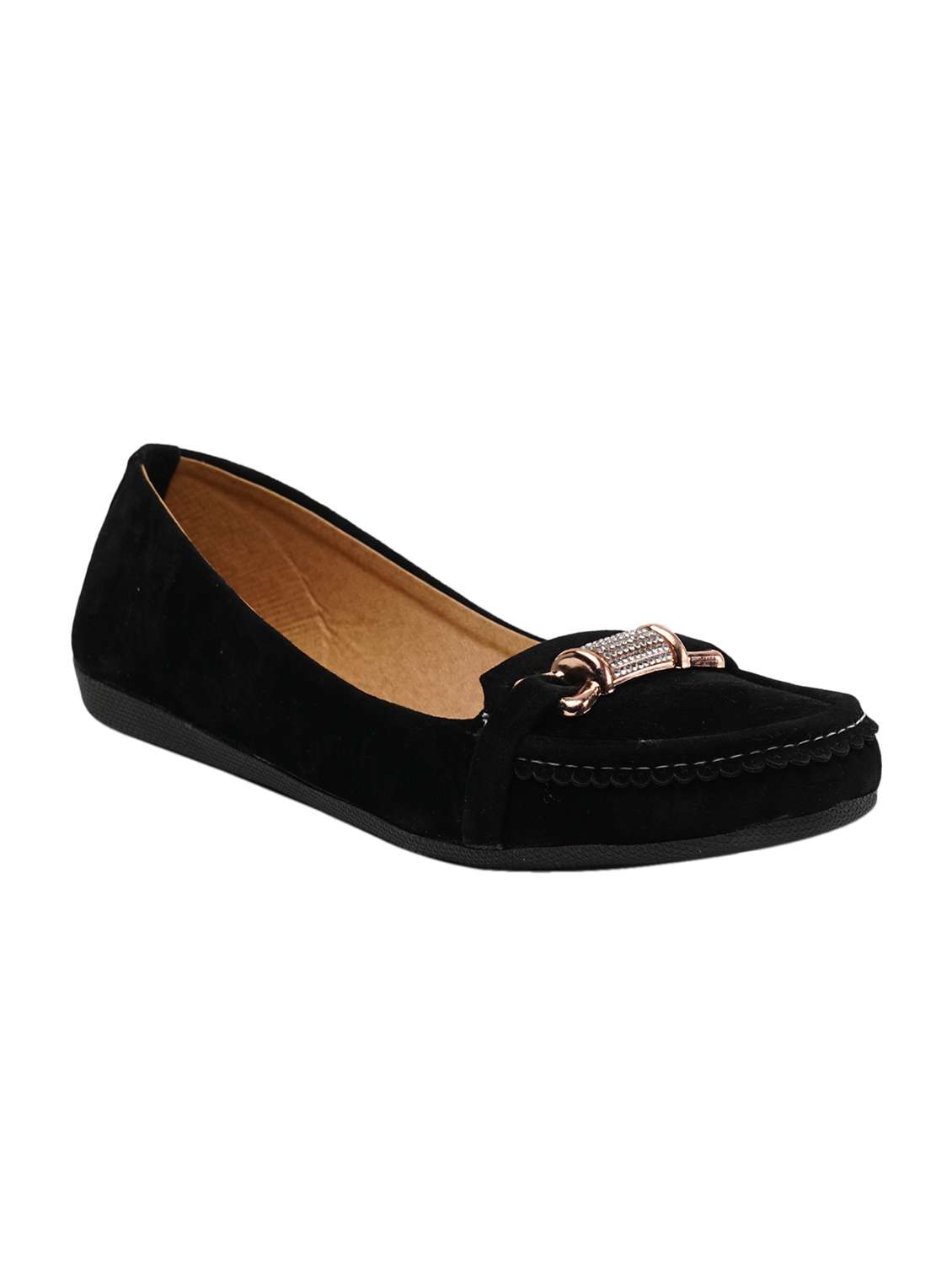 black leatherette loafer 