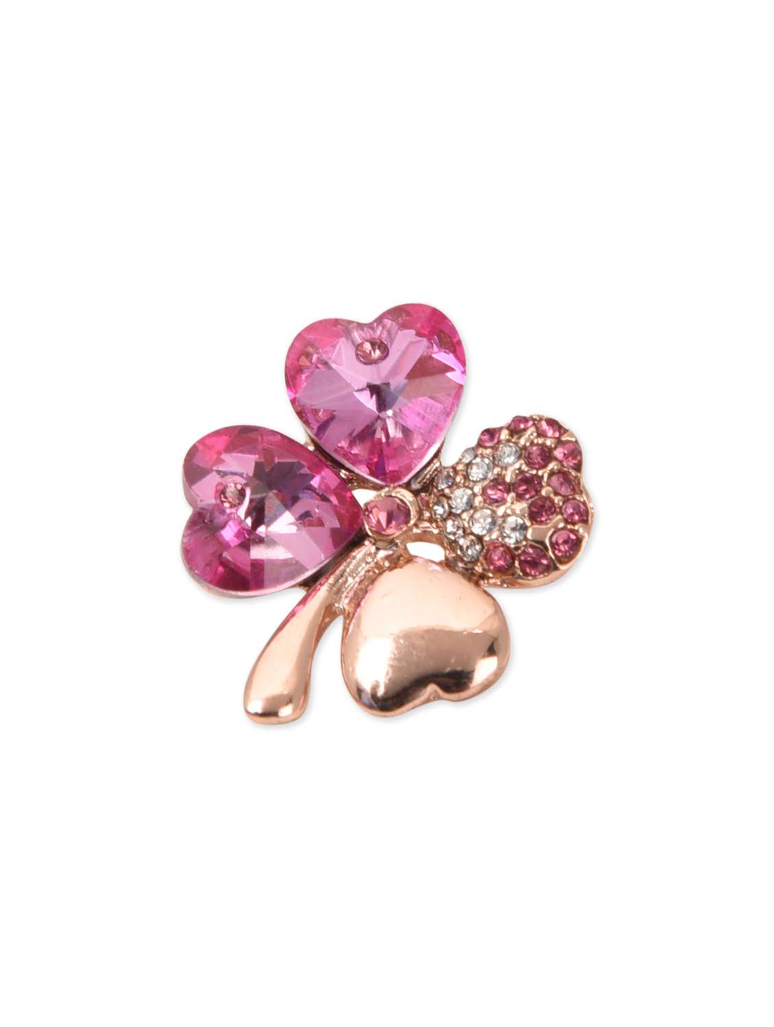 Pink Clover Brooch