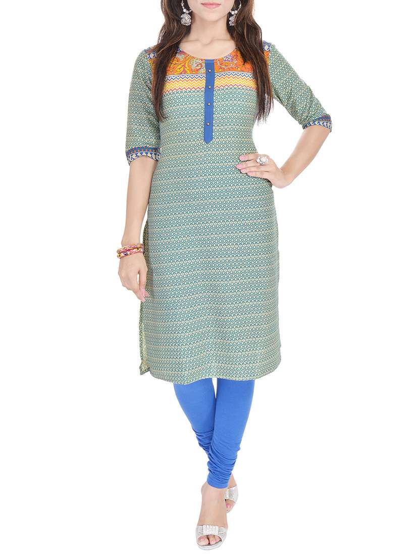 multicolor Cotton kurta