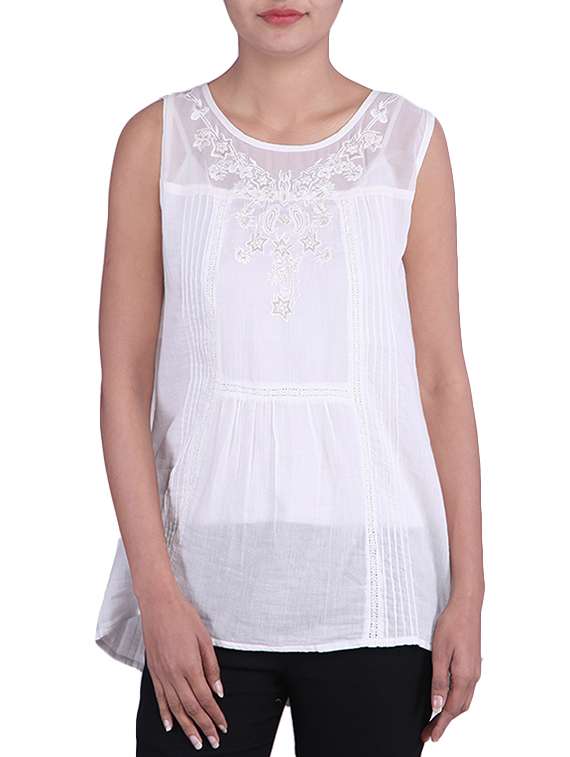 white color cotton top