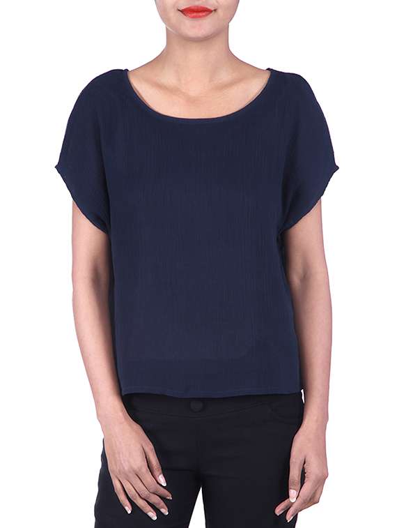 navy blue color cotton top