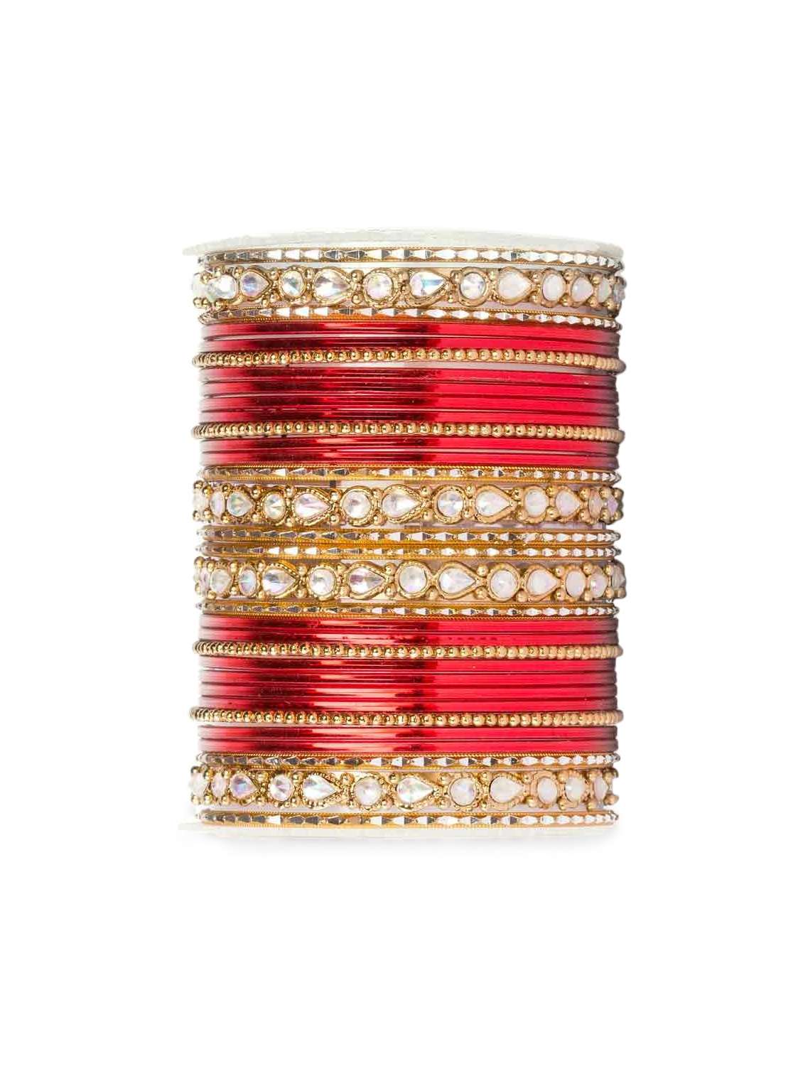 RED ALLOY BANGLES