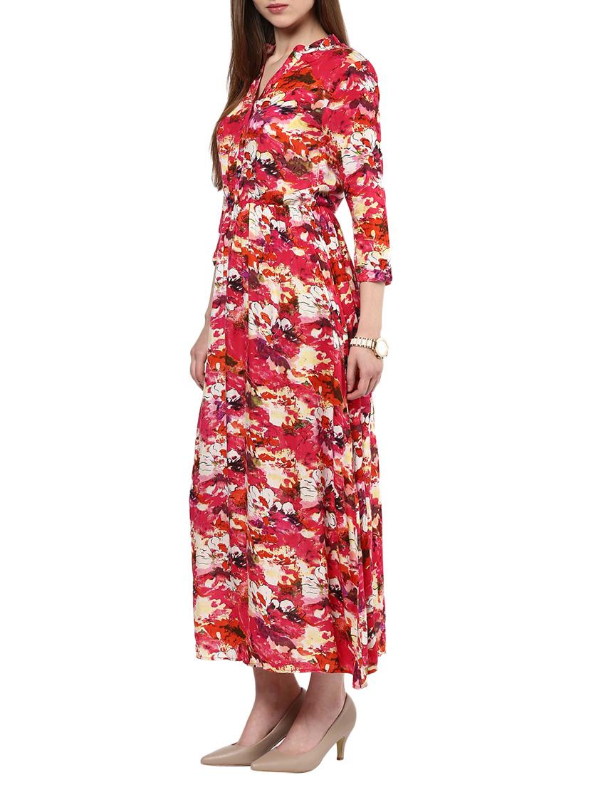 the vanca red floral print maxi dress - 9932810 -  Standard Image - 1