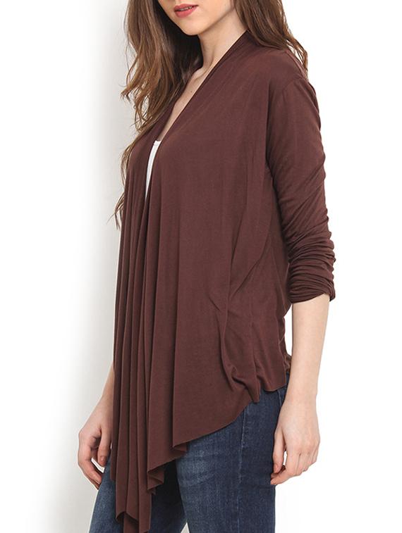 brown viscose shrug - 9947724 - Standard Image - 1