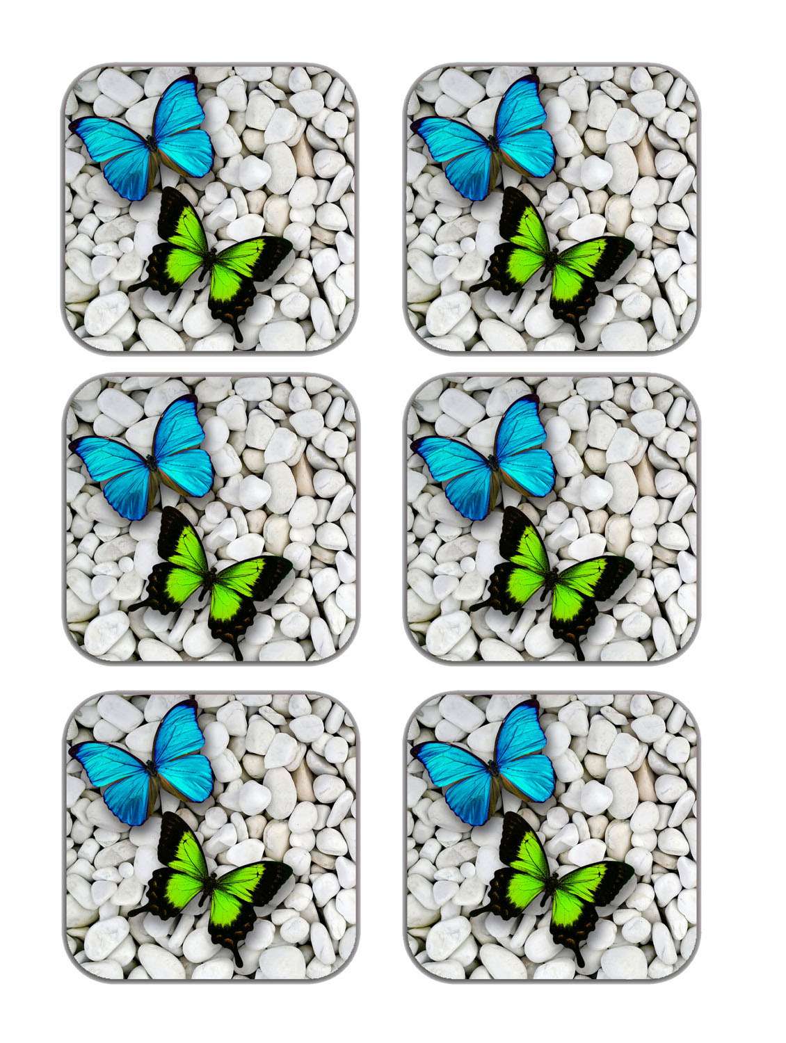 multi wood coaster set