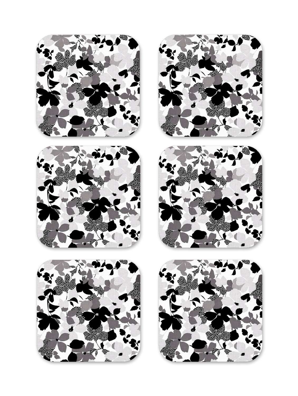 abstract wooden coaster-set of 6