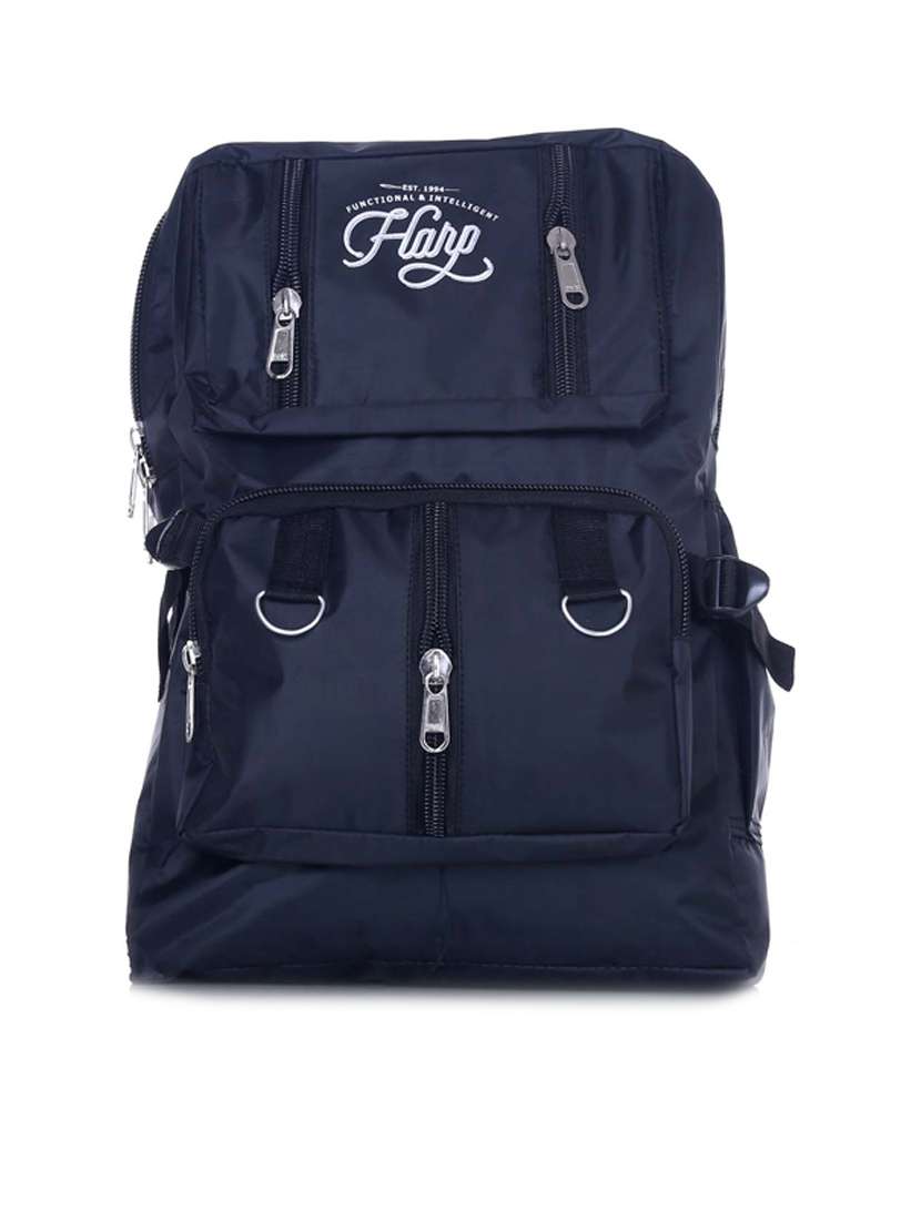 blue polyester backpacks